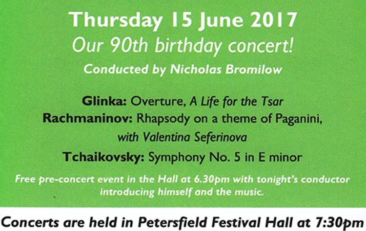 Petersfield Orchestra 15 June 2017
